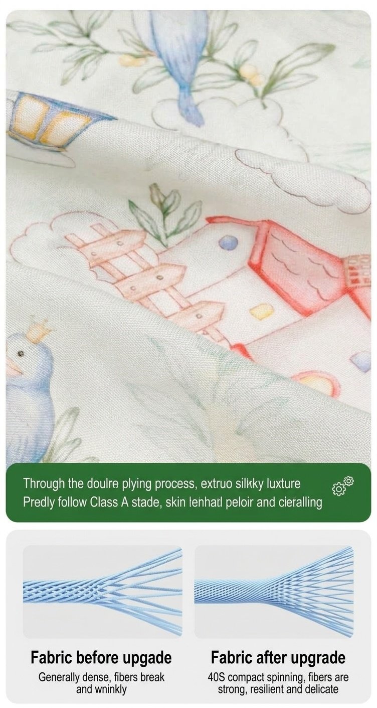 Pigiama/sacco nanna traspirante in bambù e cotone per neonati, coperta estiva indossabile con apertura sul cavallo.