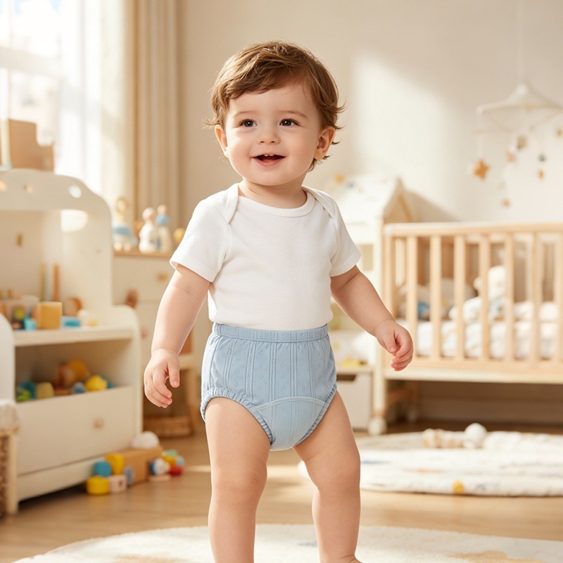 Pañales de algodón lavables para bebés, transpirables, a prueba de fugas y reutilizables para niños pequeños.