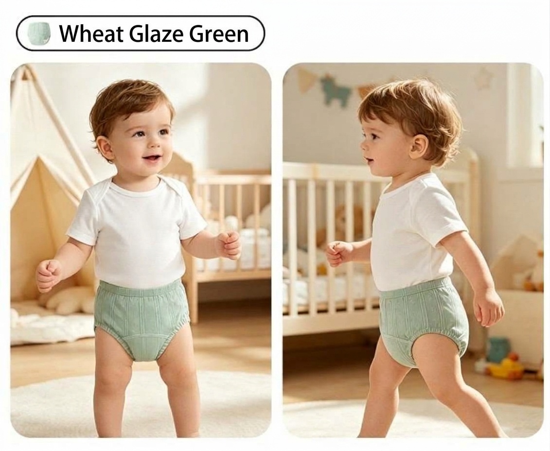 Pañales de algodón lavables para bebés, transpirables, a prueba de fugas y reutilizables para niños pequeños.