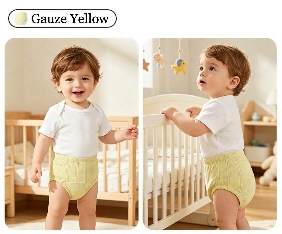 Pañales de algodón lavables para bebés, transpirables, a prueba de fugas y reutilizables para niños pequeños.