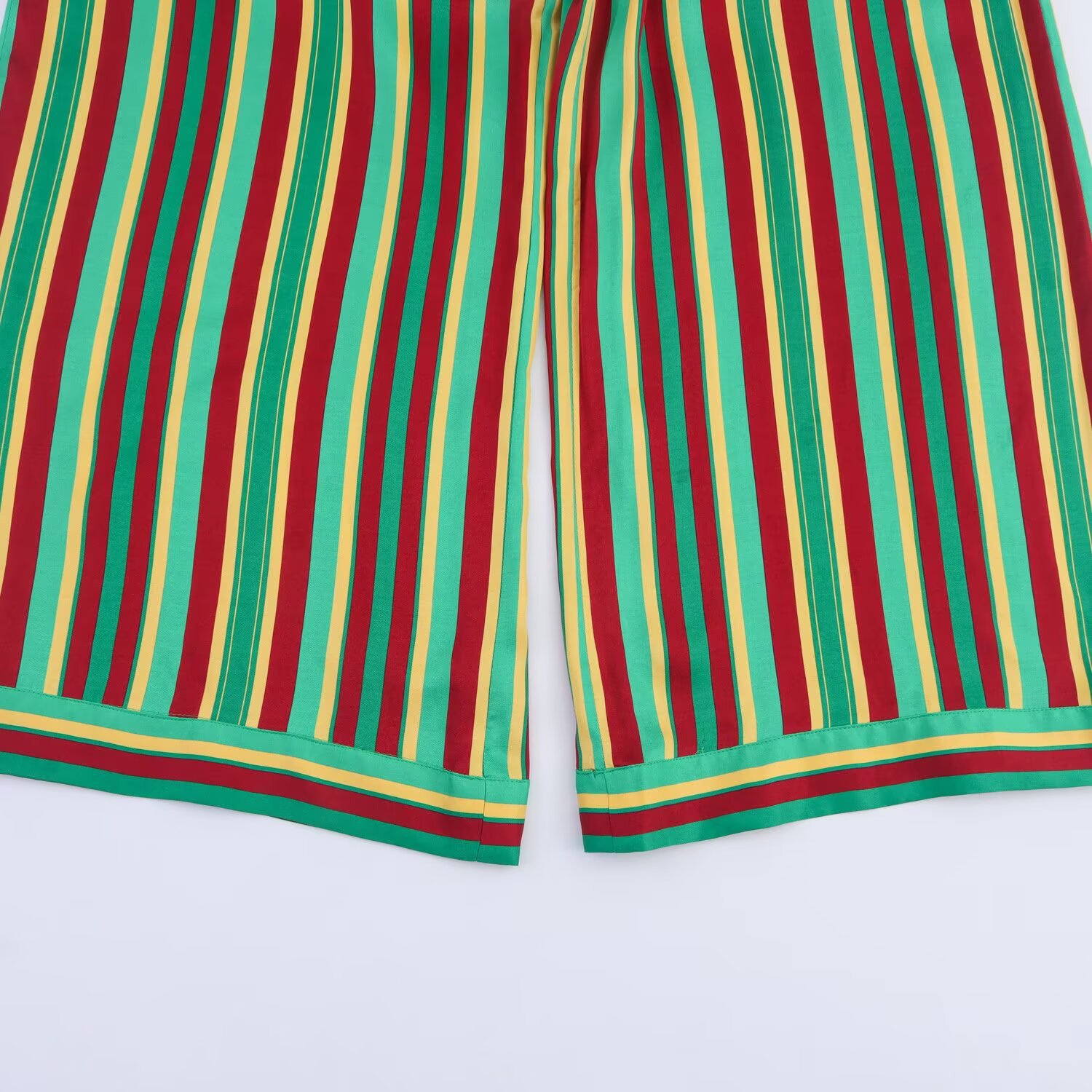 Striped Pajama Pants - Trendy European Style KUN-00038