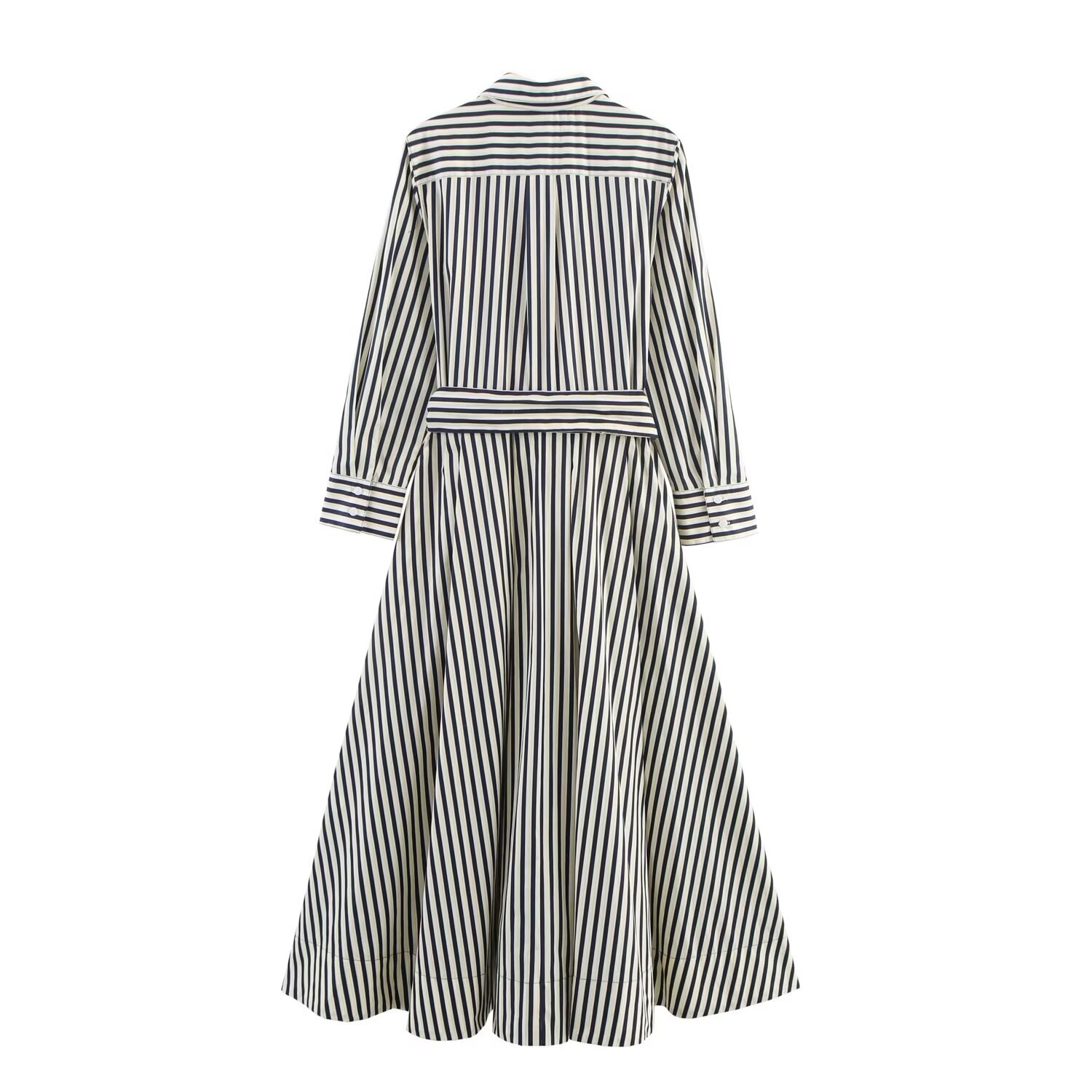 Striped Shirt Dress - Chic European Style KUN-00073