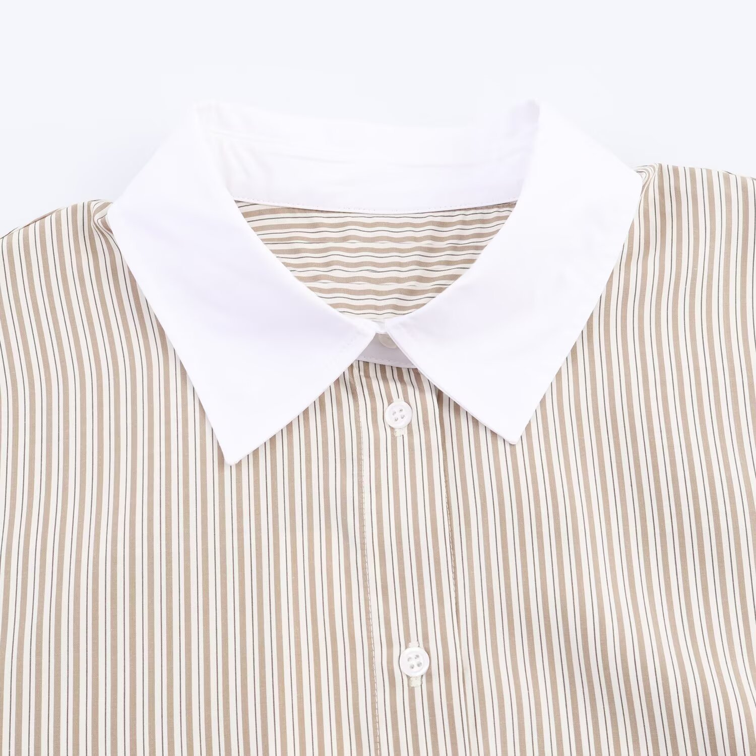 Striped Shirt Women's Blouse Trendy Color Block KUN-00072
