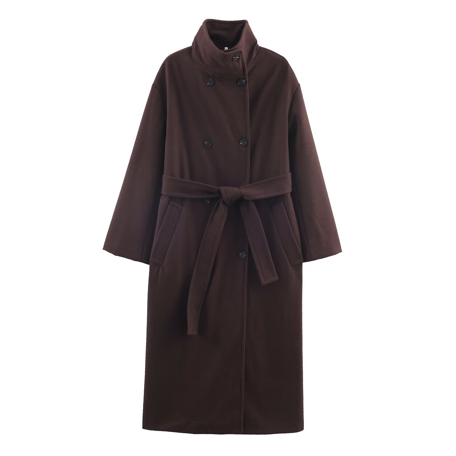 Abrigo de cuello alto extragrande para mujer, ropa informal de moda KUN-00007