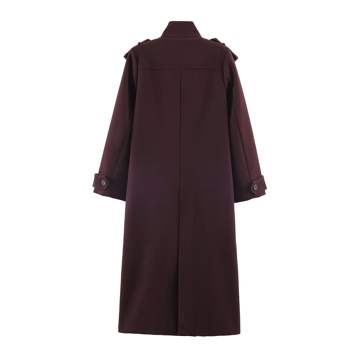 Abrigo largo de mezcla de lana - Abrigo informal de moda para mujer KUN-00013