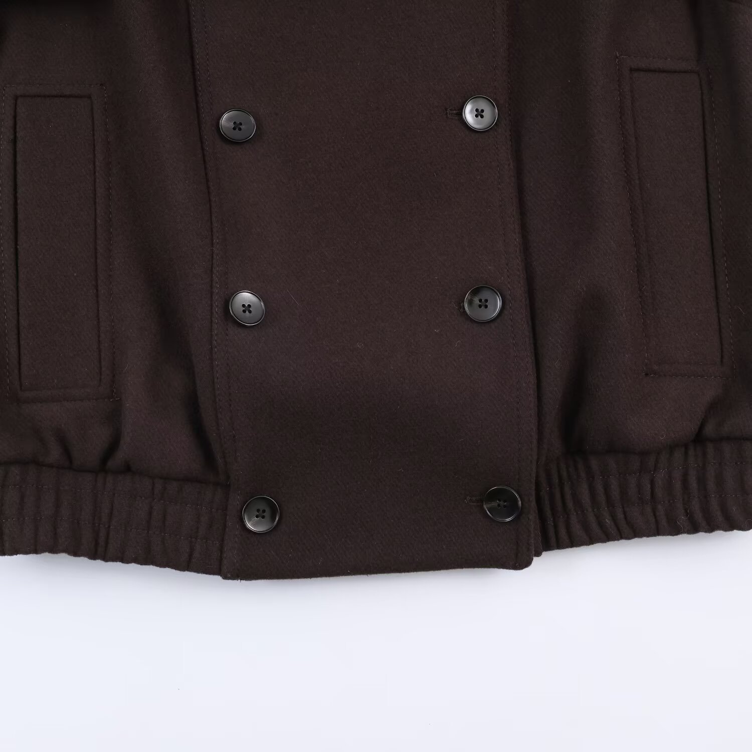 Faux Fur Collar Jacket - Trendy Mixed Fabric Outerwear KUN-00150