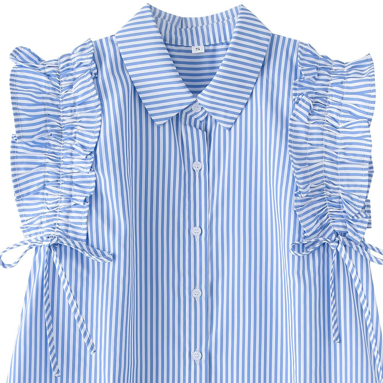 Striped Drawstring Tie Waist Dress - Classic European Style KUN-00005