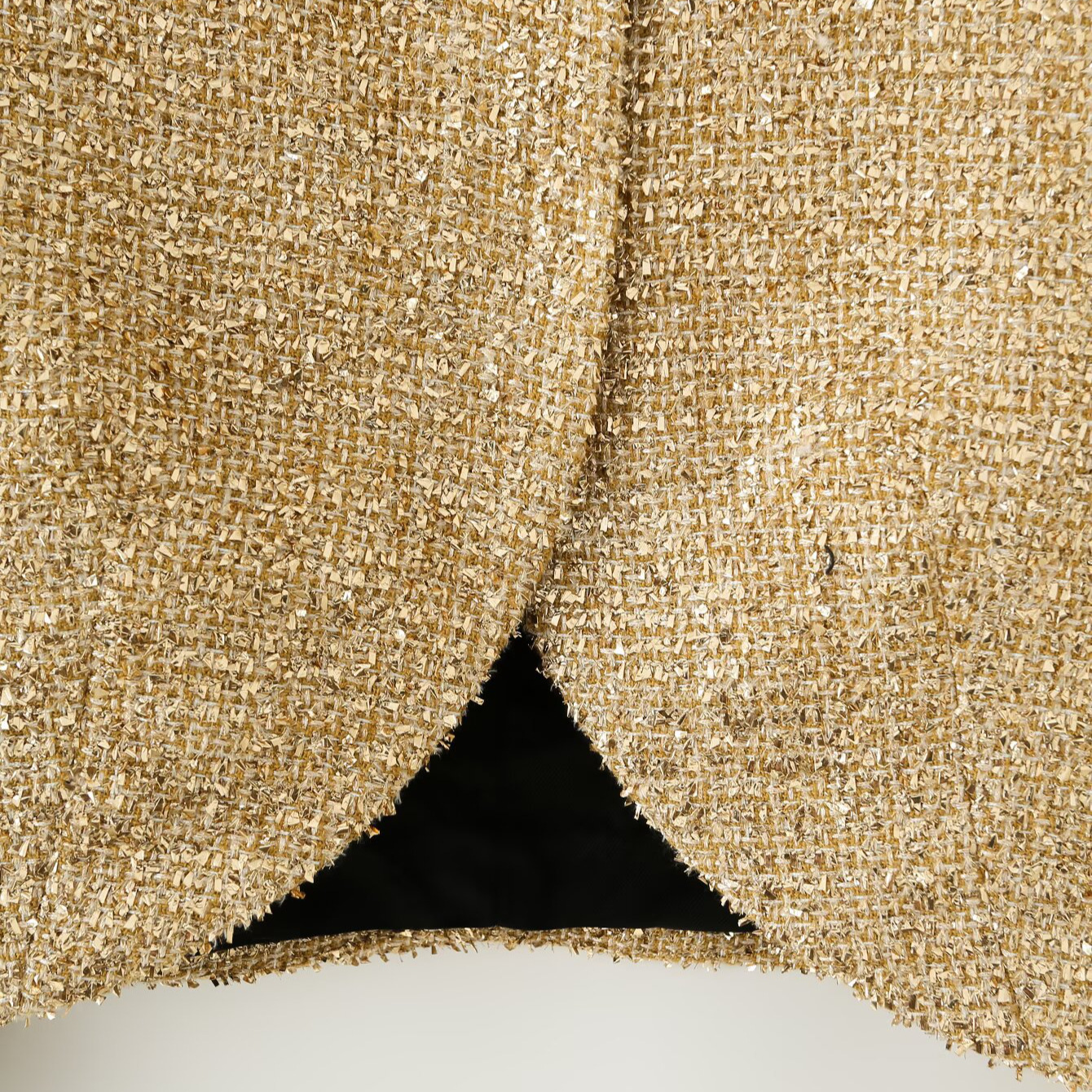 Women's Cropped Metallic Thread Jacket Padded Shoulder KUN-00055