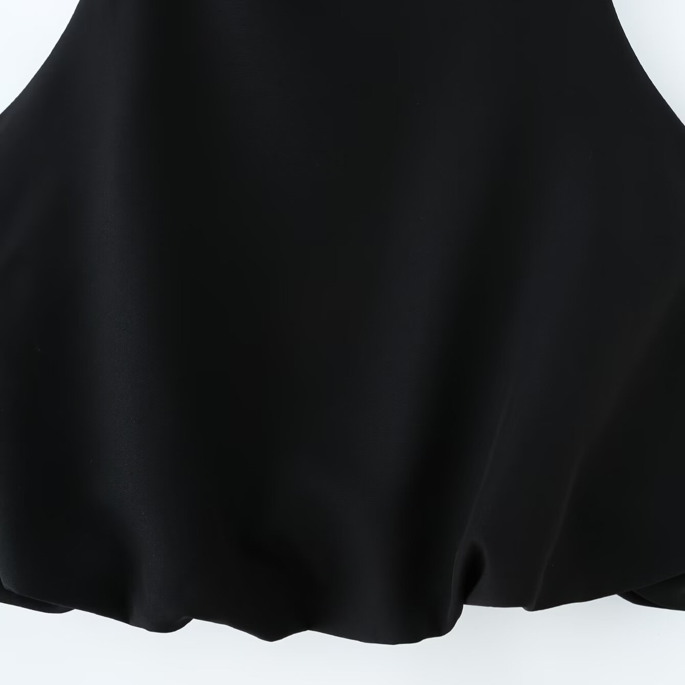 Blusa de mujer con escote abullonado y perlas, corte A, KUN-00075