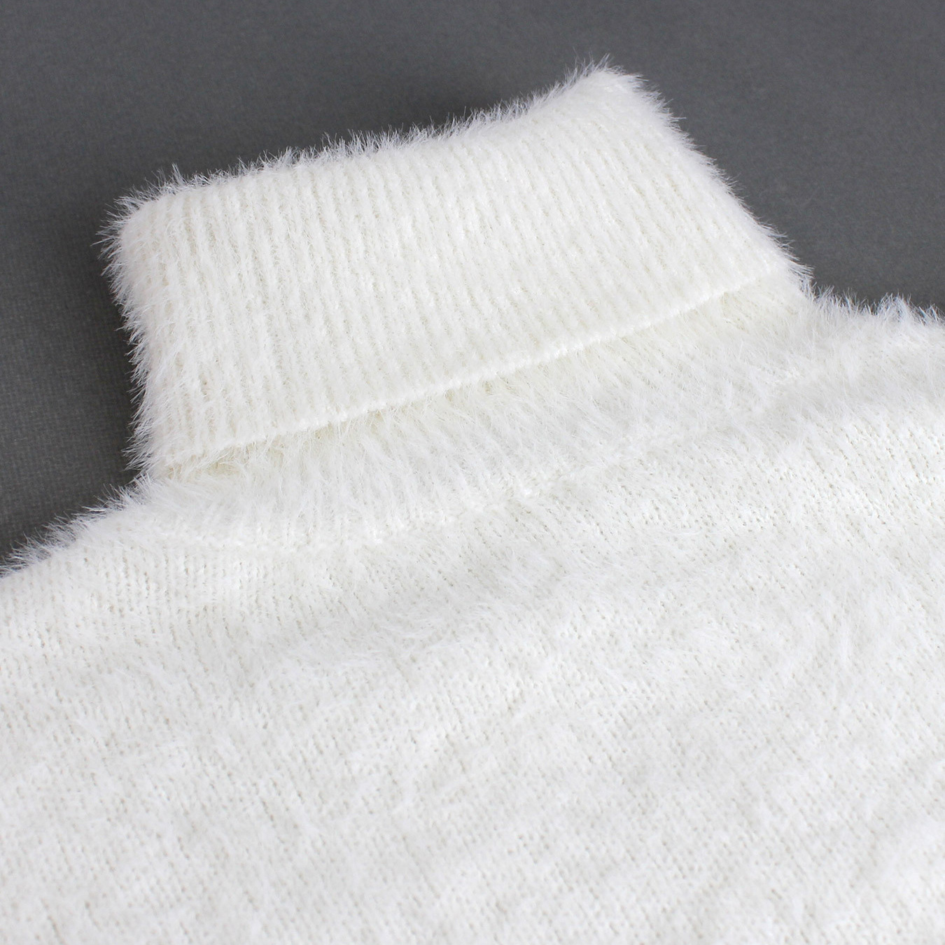 Women's Knit Sweater Long Sleeve Turtleneck Pullover Solid Color SSU-00101