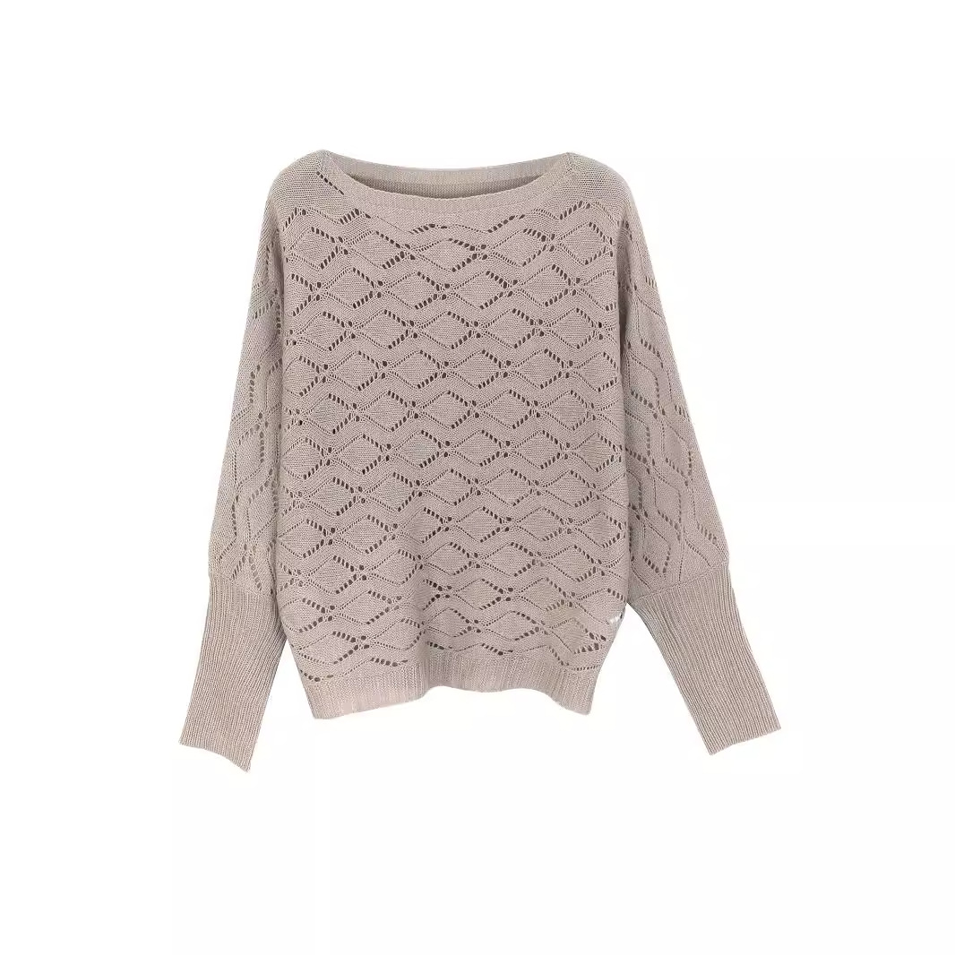 Crochet Knit Batwing Sleeve Top - Boho Beach Cover Up SSU-00028