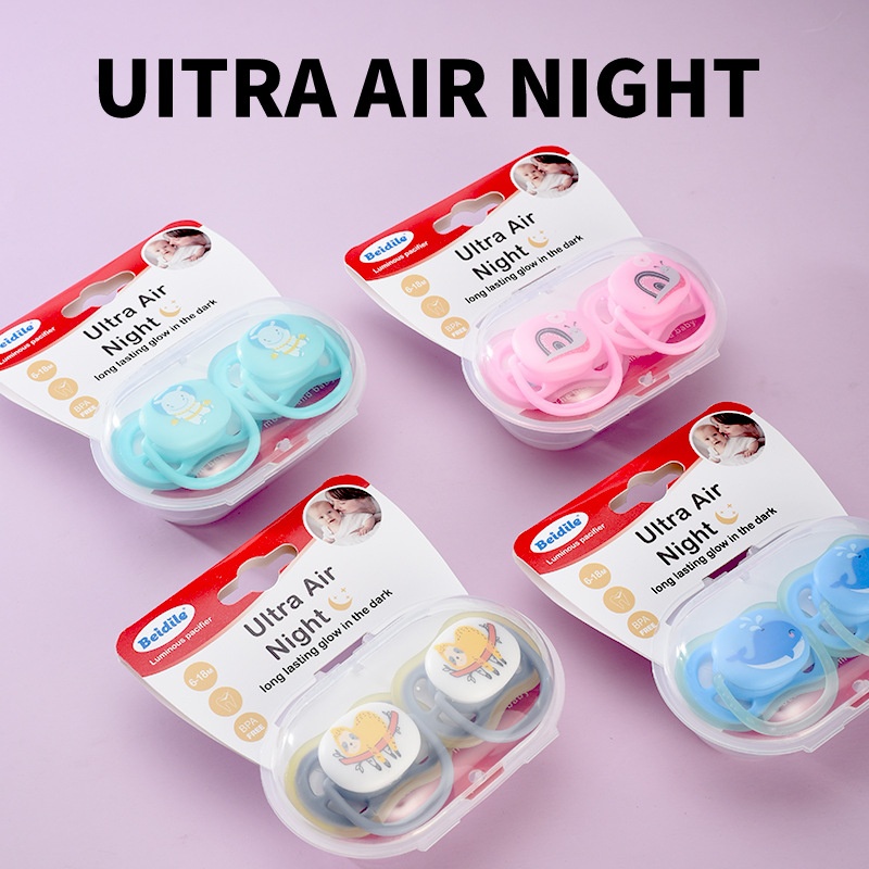 Baby Glow in Dark Pacifier Set - Luminous Silicone Soother