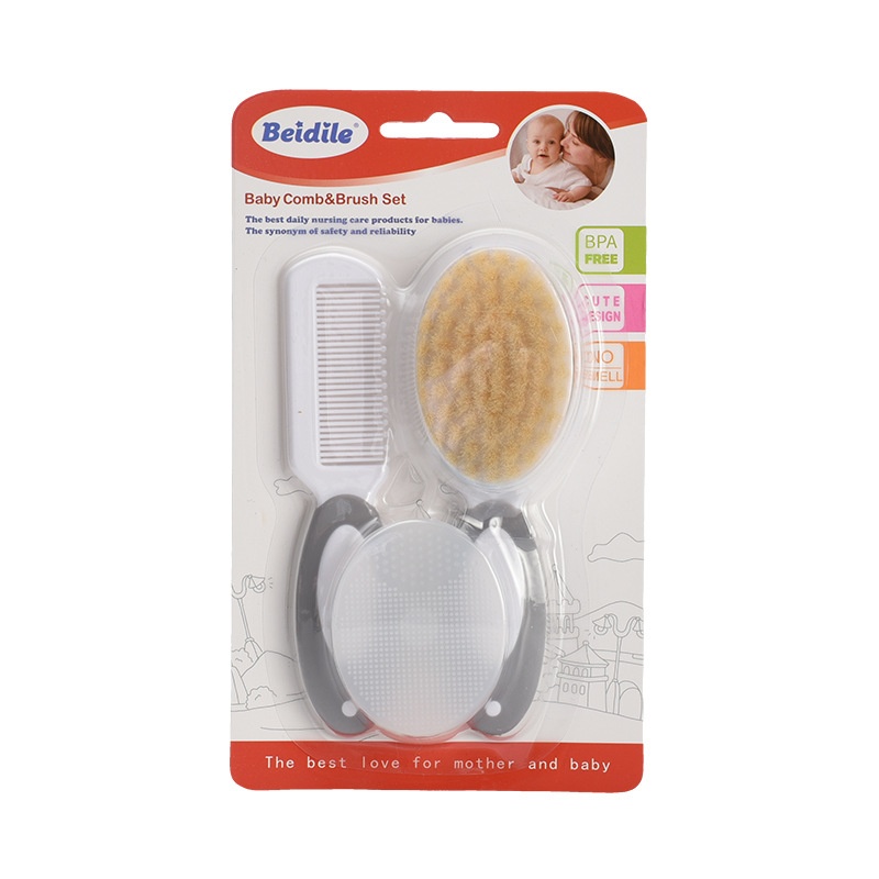 Gentle Baby Hair Brush & Comb Set for Newborns & Toddlers