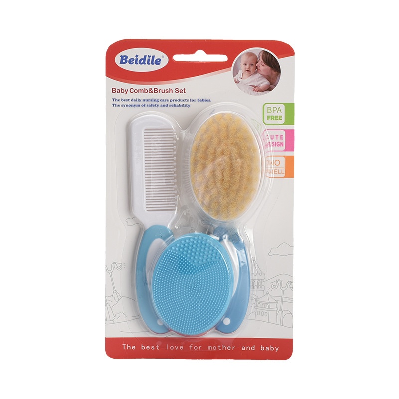 Gentle Baby Hair Brush & Comb Set for Newborns & Toddlers