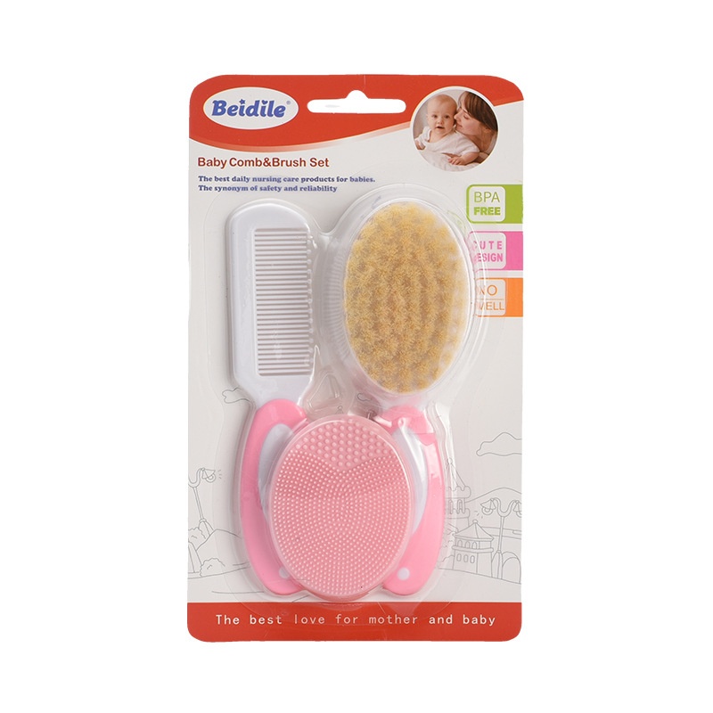 Gentle Baby Hair Brush & Comb Set for Newborns & Toddlers