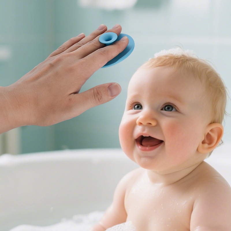 Gentle Silicone Baby Shampoo Brush for Newborns & Toddlers