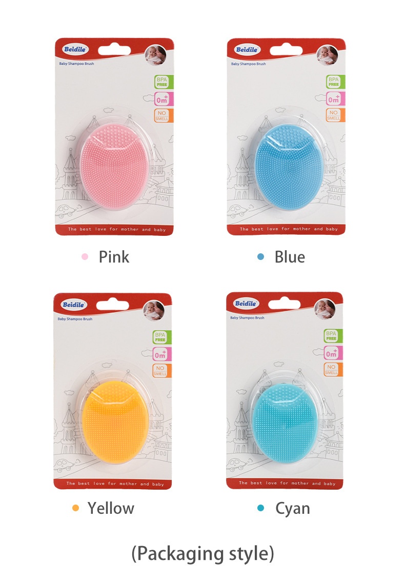 Gentle Silicone Baby Shampoo Brush for Newborns & Toddlers