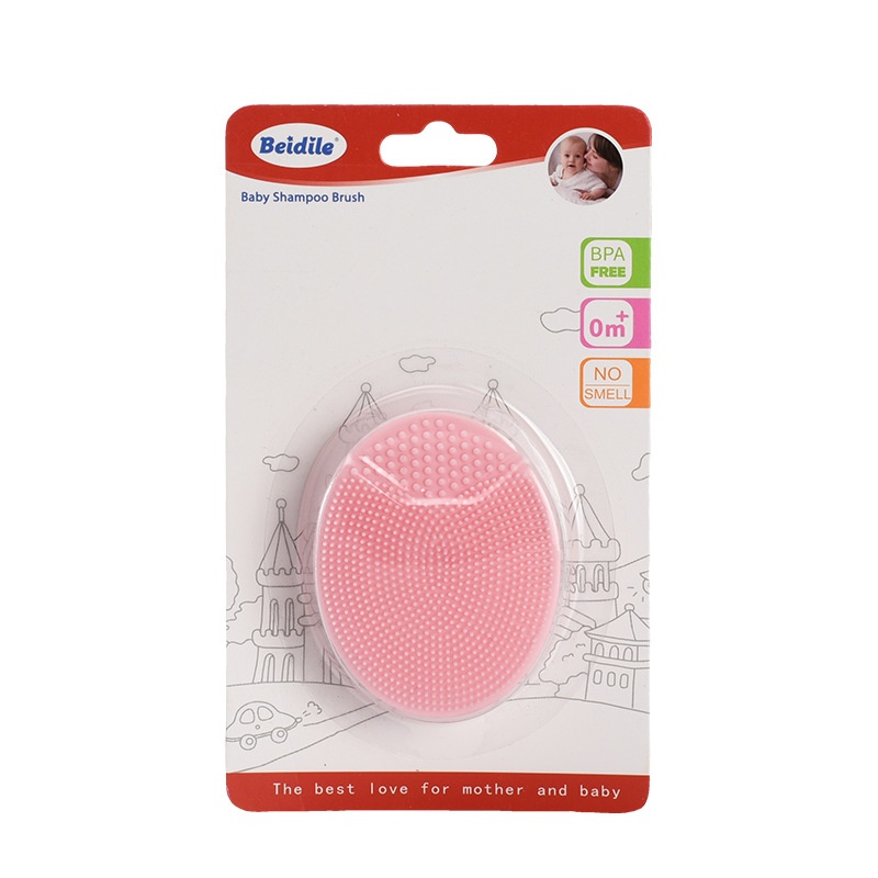 Gentle Silicone Baby Shampoo Brush for Newborns & Toddlers