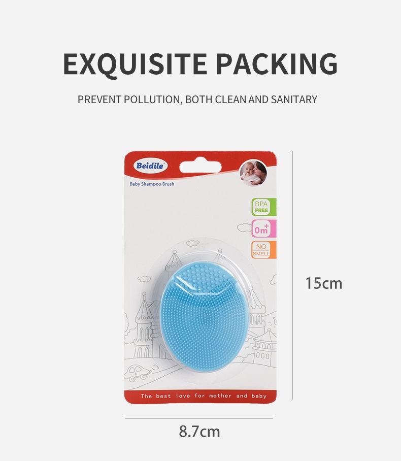 Gentle Silicone Baby Shampoo Brush for Newborns & Toddlers
