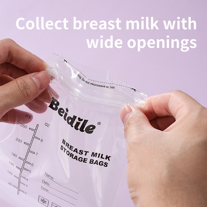 Beidile Breast Milk Storage Bags - 250ml (30 Count)