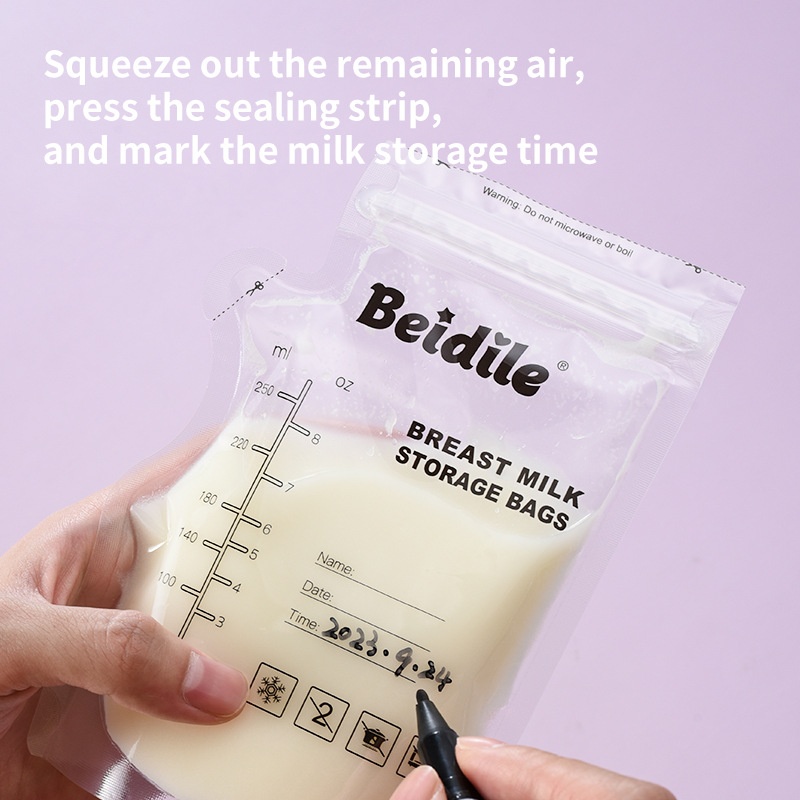 Beidile Breast Milk Storage Bags - 250ml (30 Count)
