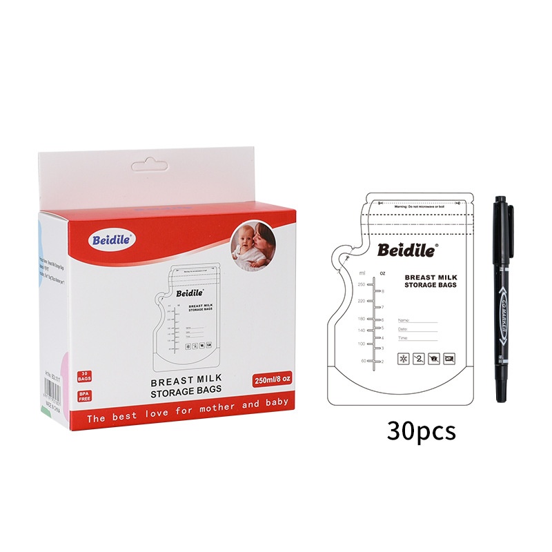 Beidile Breast Milk Storage Bags - 250ml (30 Count)