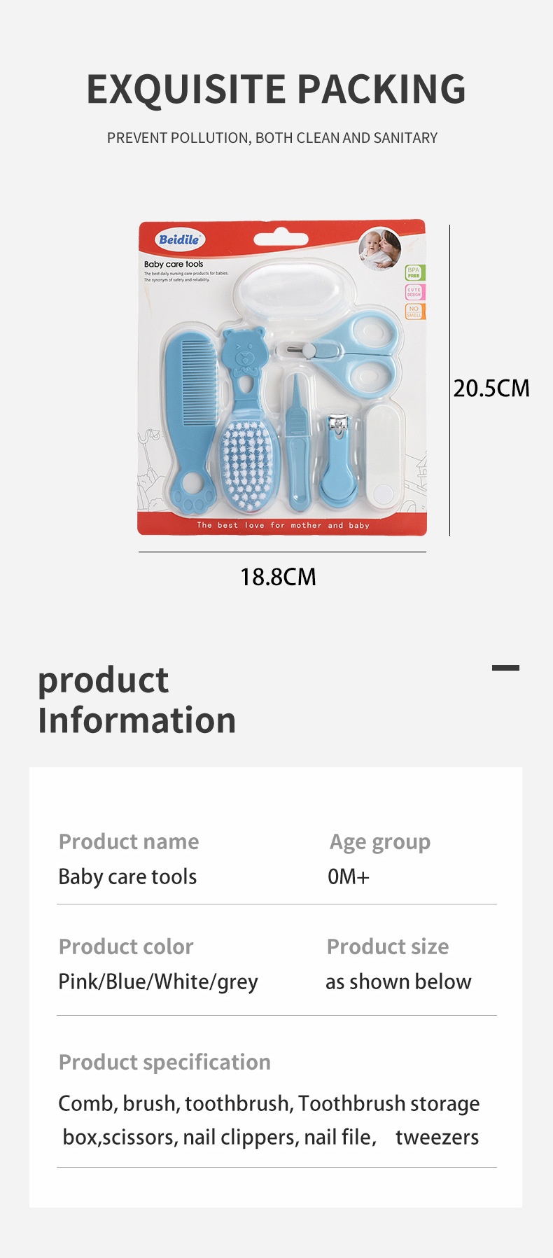Baby Care Grooming Kit - Newborn Essential Health Set