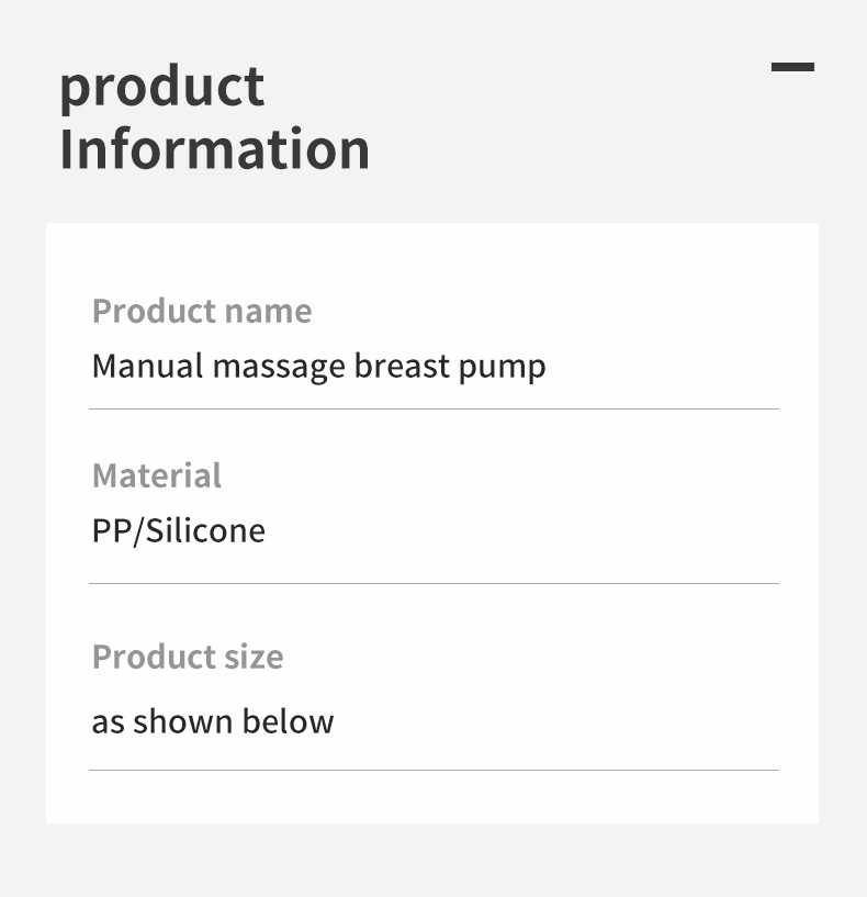 Manual Massage Breast Pump for New Moms