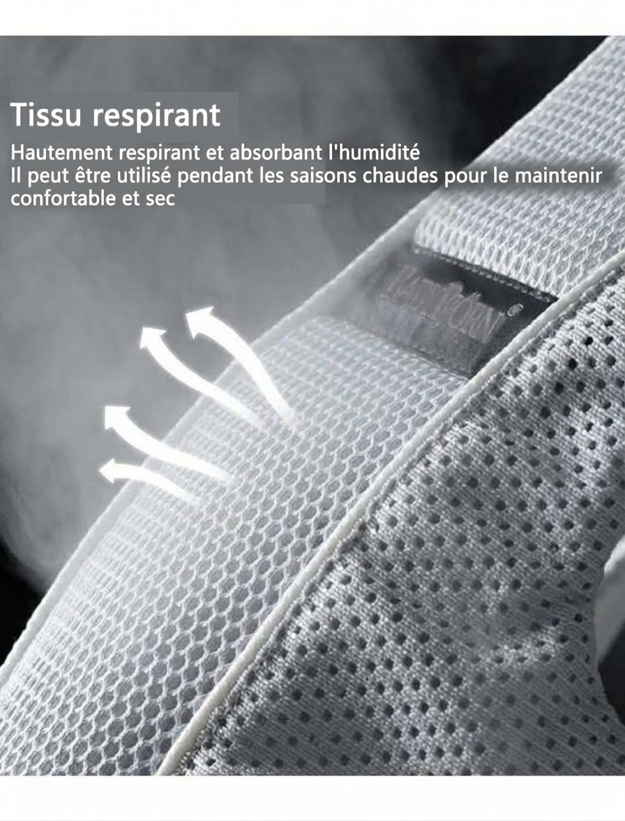 Porte-bébés ergonomiques pour nouveau-nés et jeunes enfants, réglables et en maille respirante.