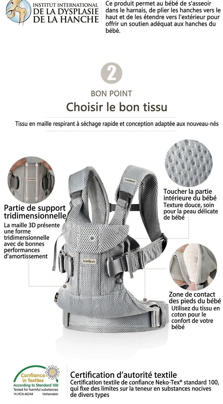 Porte-bébé ergonomique tout-en-un avec filet respirant Ver2