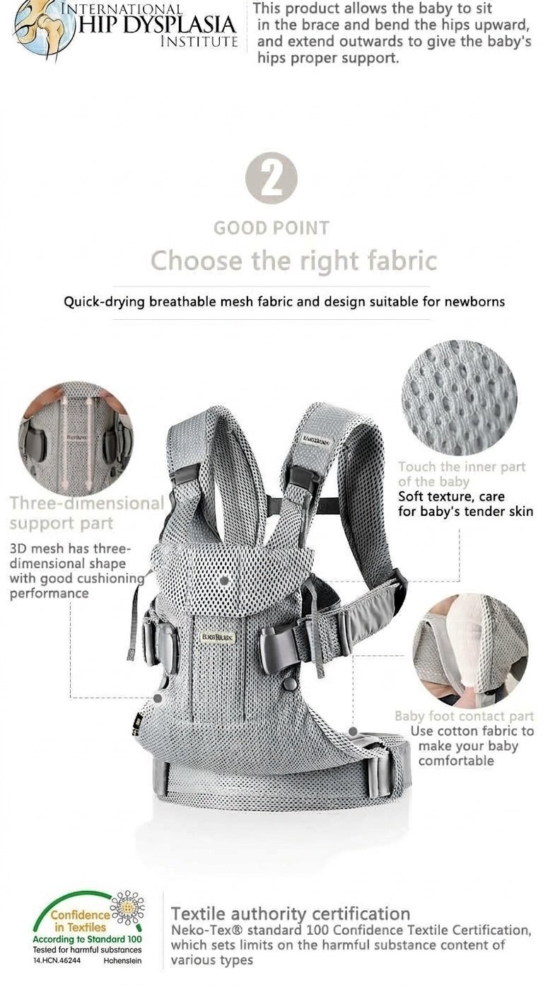 Ergonomic Baby Carriers for Newborns & Toddlers & Adjustable - Breathable Mesh Materials