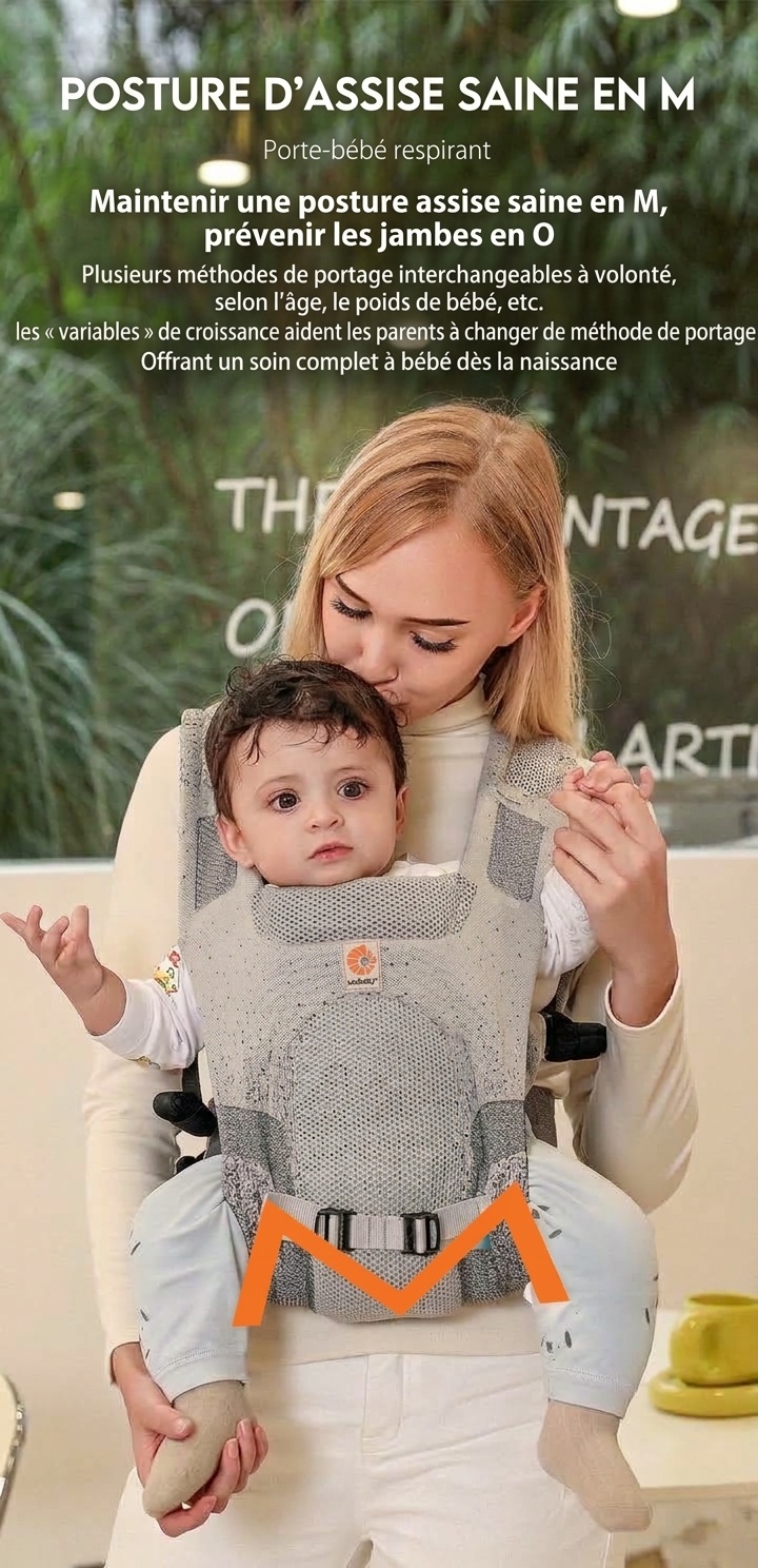Porte-bébé respirant Ergobaby Aerloom - Ergonomique 3 en 1