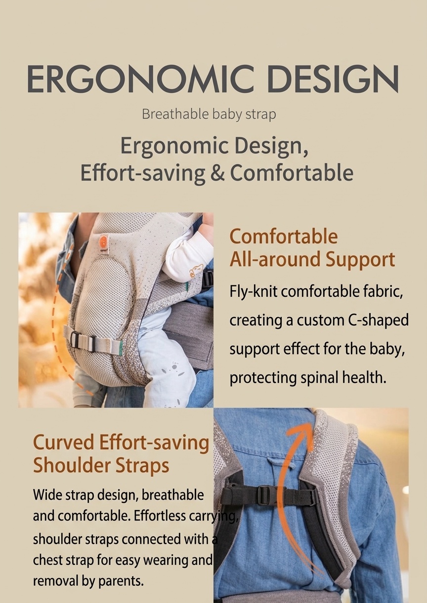 Ergobaby Aerloom Breathable Baby Carrier - 3-Way Ergonomic