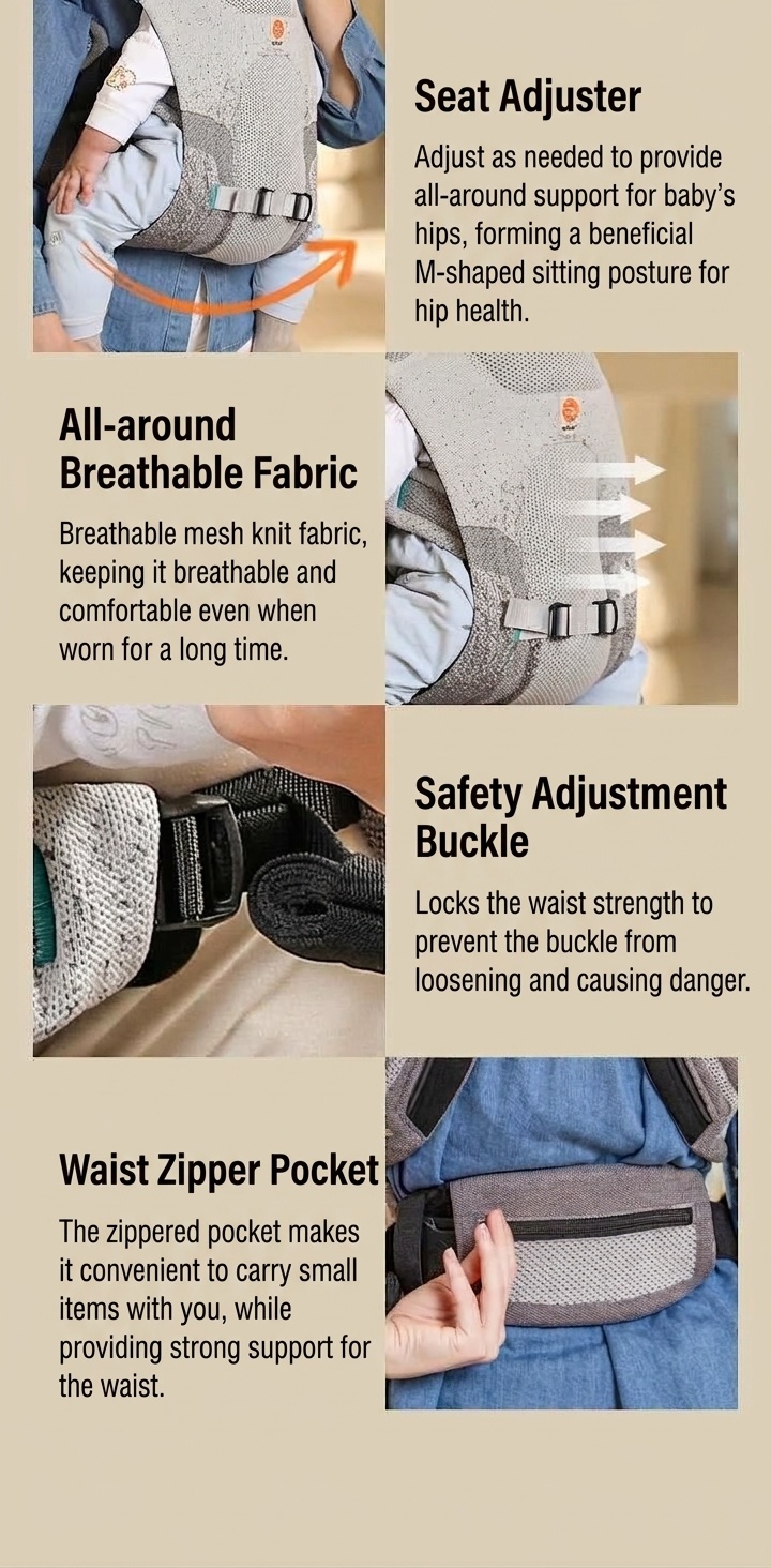 Ergobaby Aerloom Breathable Baby Carrier - 3-Way Ergonomic