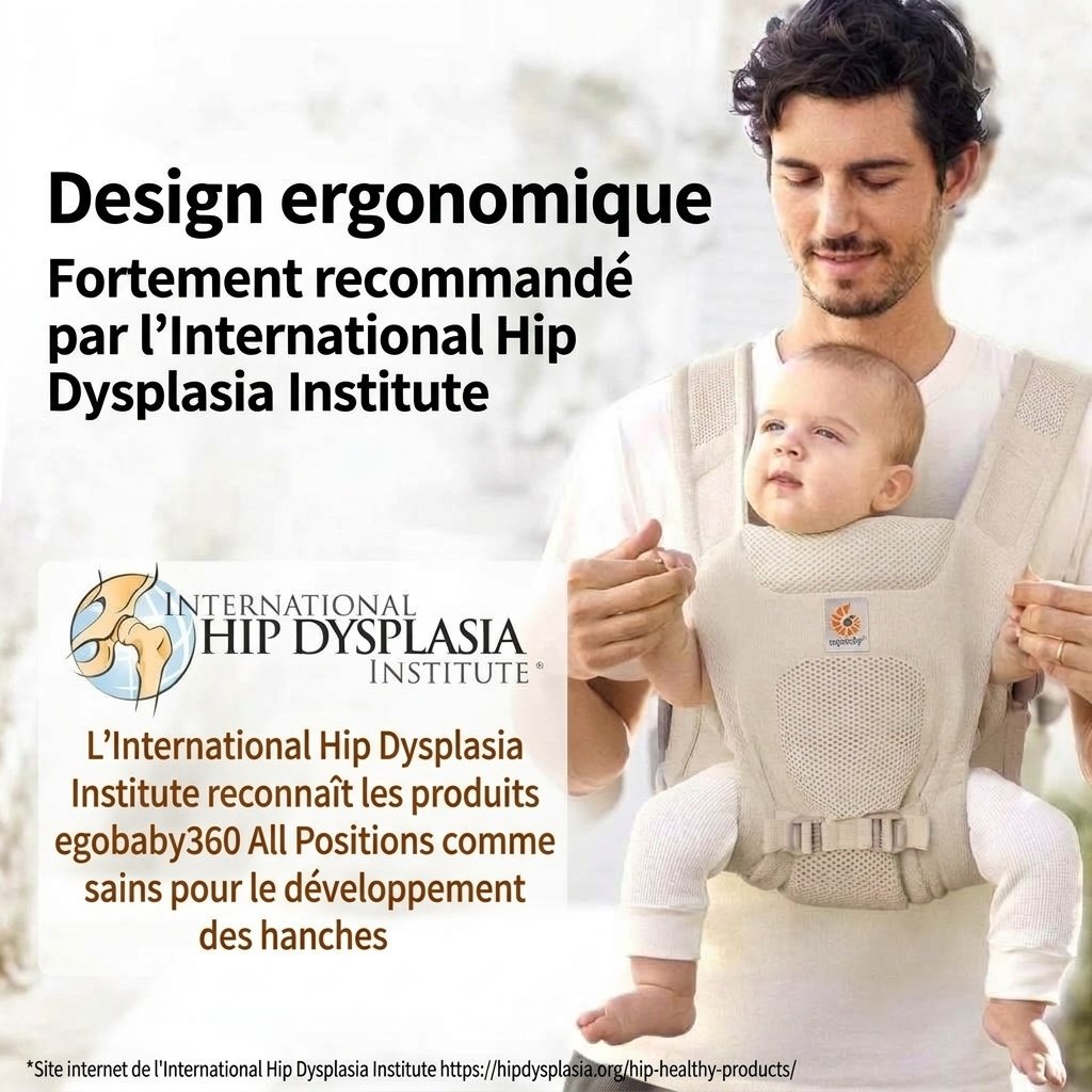 Porte-bébé respirant Ergobaby Aerloom - Ergonomique 3 en 1