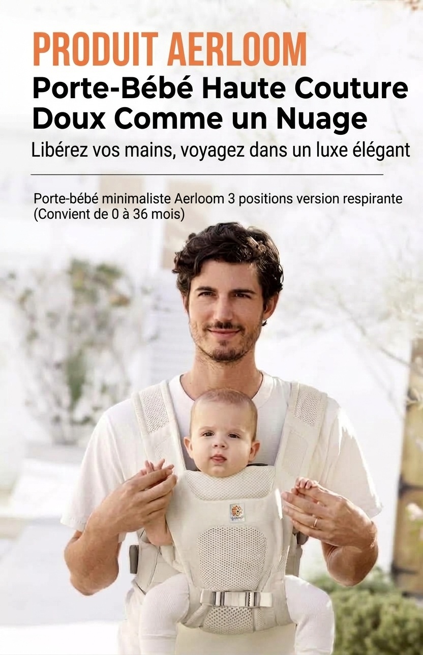 Porte-bébé respirant Ergobaby Aerloom - Ergonomique 3 en 1