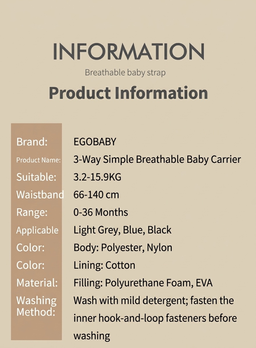 Ergobaby Aerloom Breathable Baby Carrier - 3-Way Ergonomic