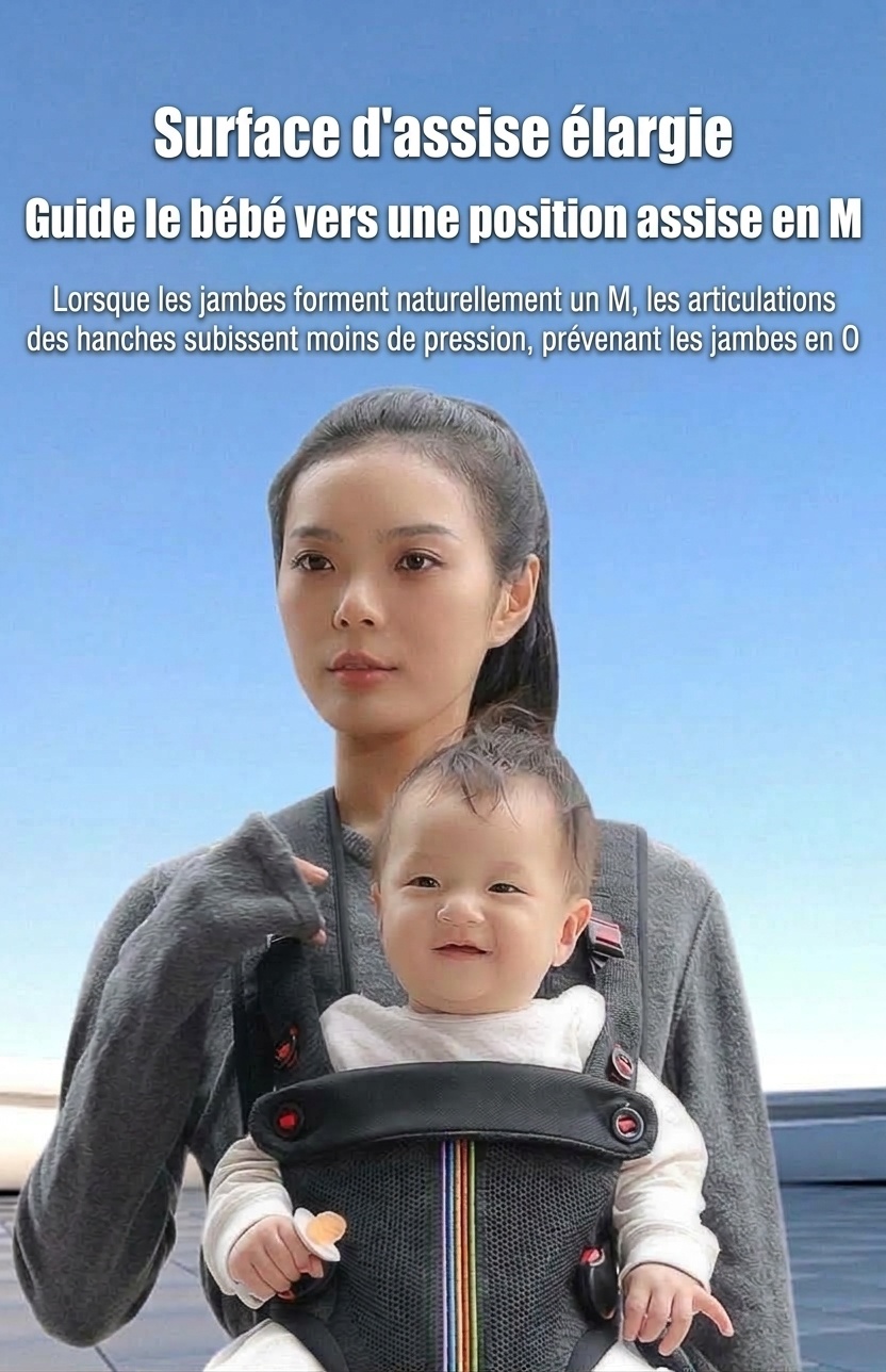 Porte-bébé ergonomique et siège de hanche - Réglable et respirant