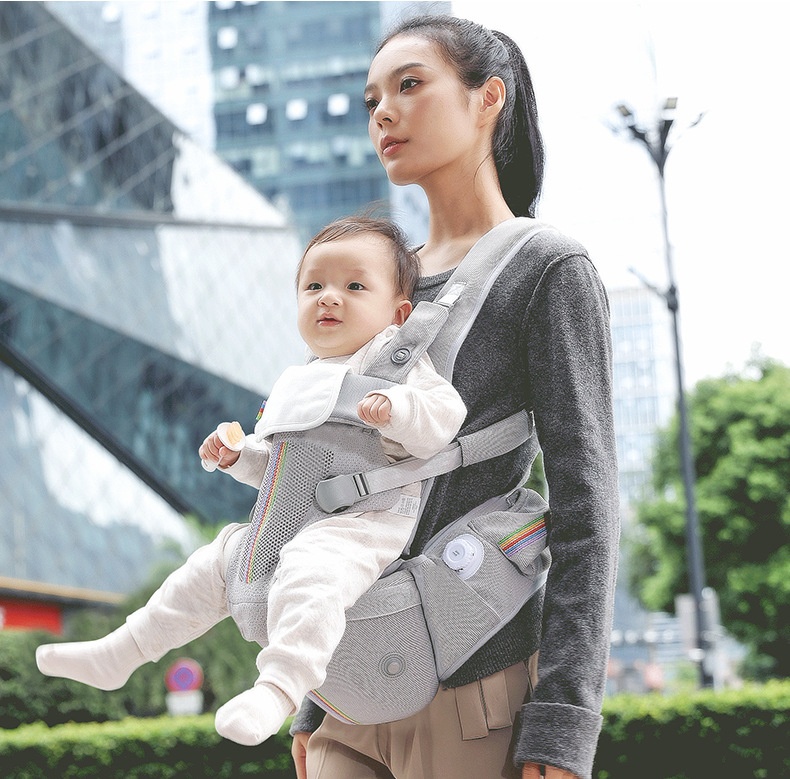 Ergonomic Baby Carrier & Hip Seat - Adjustable, Breathable