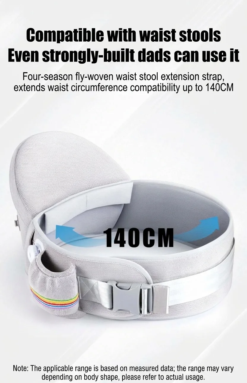 Ergonomic Baby Carrier & Hip Seat - Adjustable, Breathable