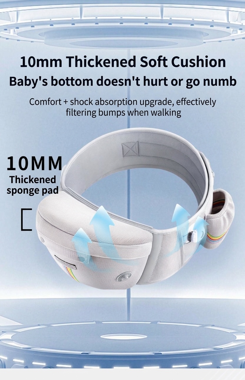 Ergonomic Baby Carrier & Hip Seat - Adjustable, Breathable