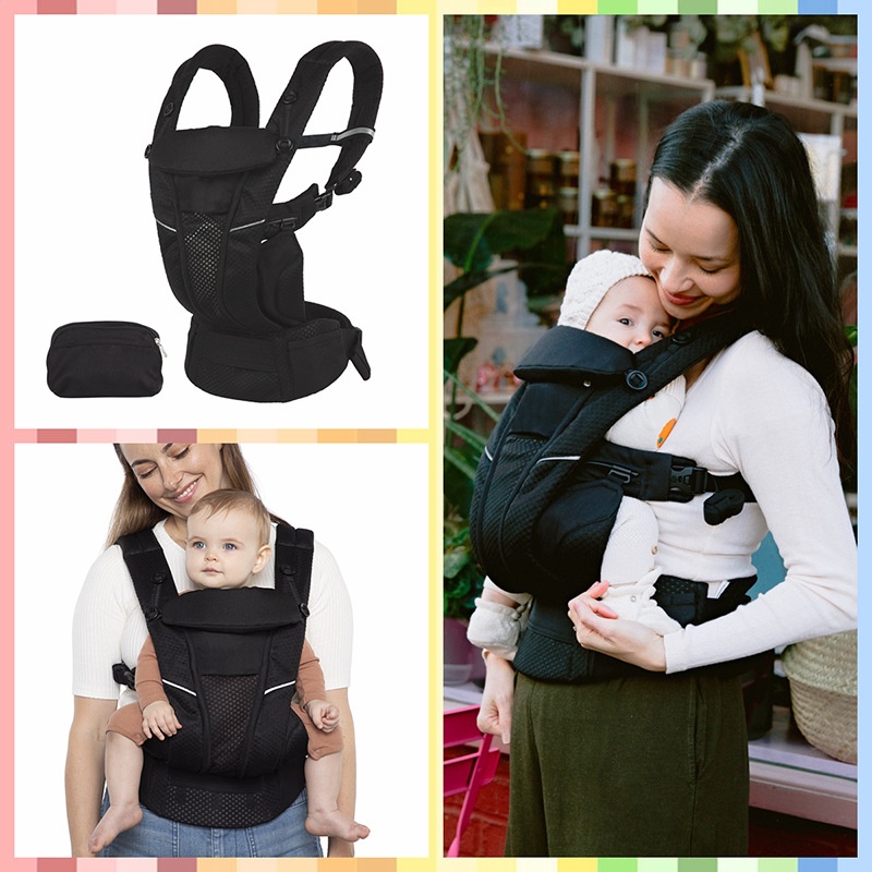 Baby Carrier with Waist Stool, Lightweight & Multifunctional, Front & Back Carry, Horizontal Hold for Newborns, for Outdoor Use