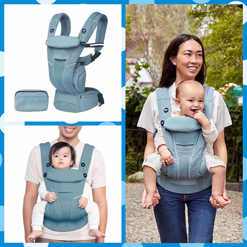 Baby Carrier with Waist Stool, Lightweight & Multifunctional, Front & Back Carry, Horizontal Hold for Newborns, for Outdoor Use
