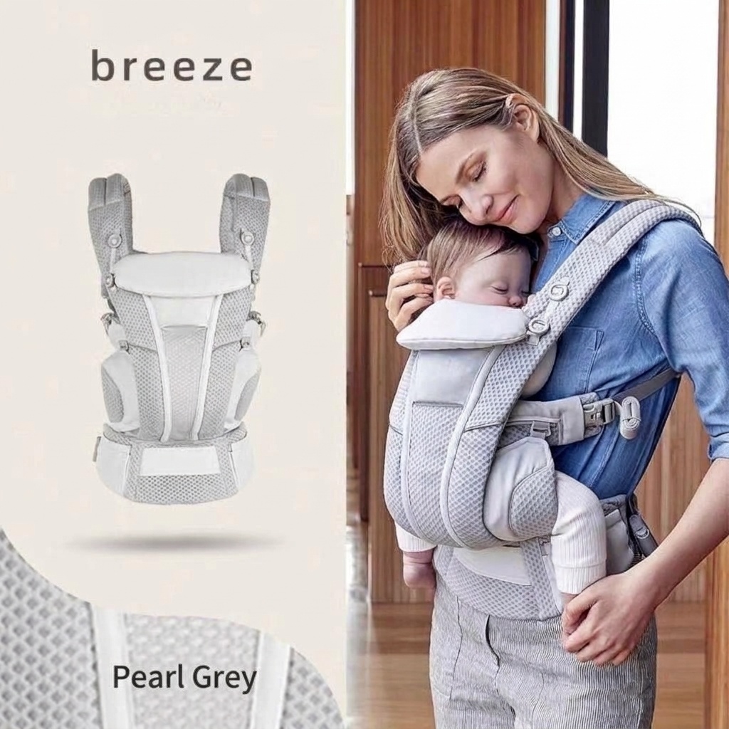 Baby Carrier with Waist Stool, Lightweight & Multifunctional, Front & Back Carry, Horizontal Hold for Newborns, for Outdoor Use