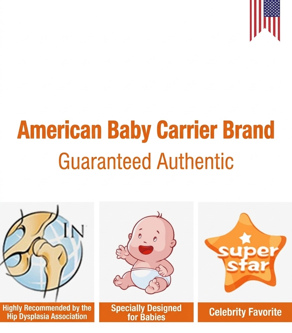 Baby Carrier with Waist Stool, Lightweight & Multifunctional, Front & Back Carry, Horizontal Hold for Newborns, for Outdoor Use