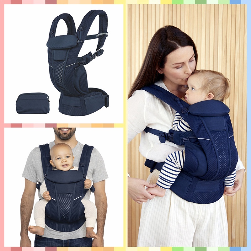 Baby Carrier with Waist Stool, Lightweight & Multifunctional, Front & Back Carry, Horizontal Hold for Newborns, for Outdoor Use