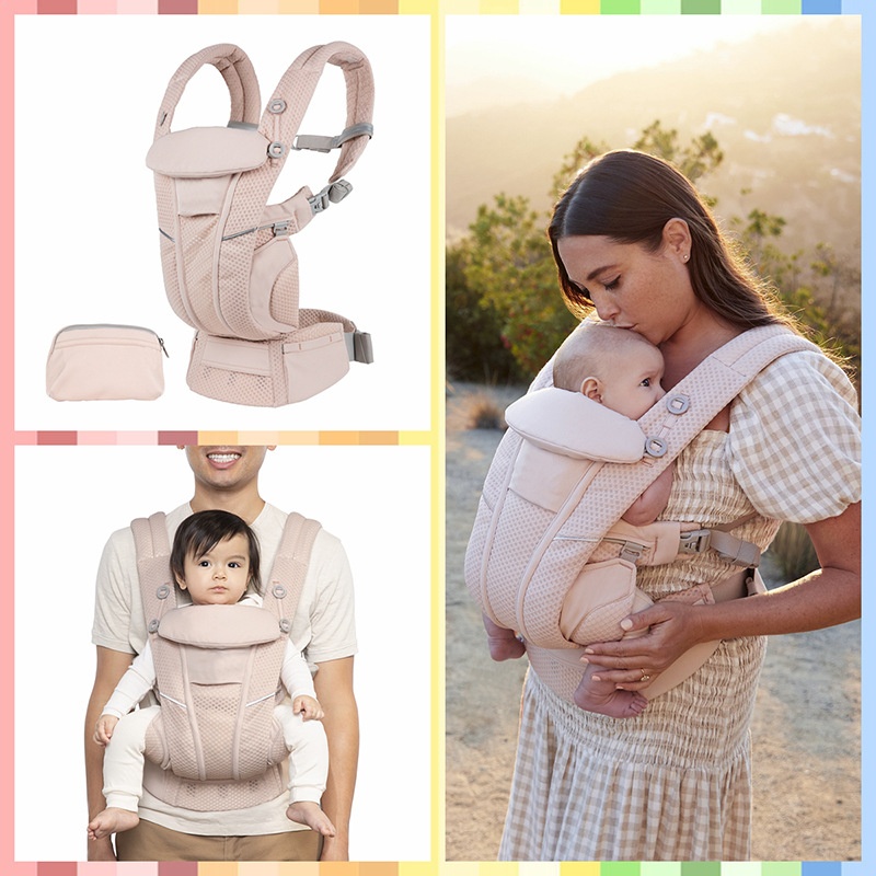 Baby Carrier with Waist Stool, Lightweight & Multifunctional, Front & Back Carry, Horizontal Hold for Newborns, for Outdoor Use