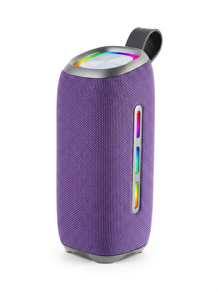 Waterproof Portable Bluetooth Speaker with Dynamic RGB Lights