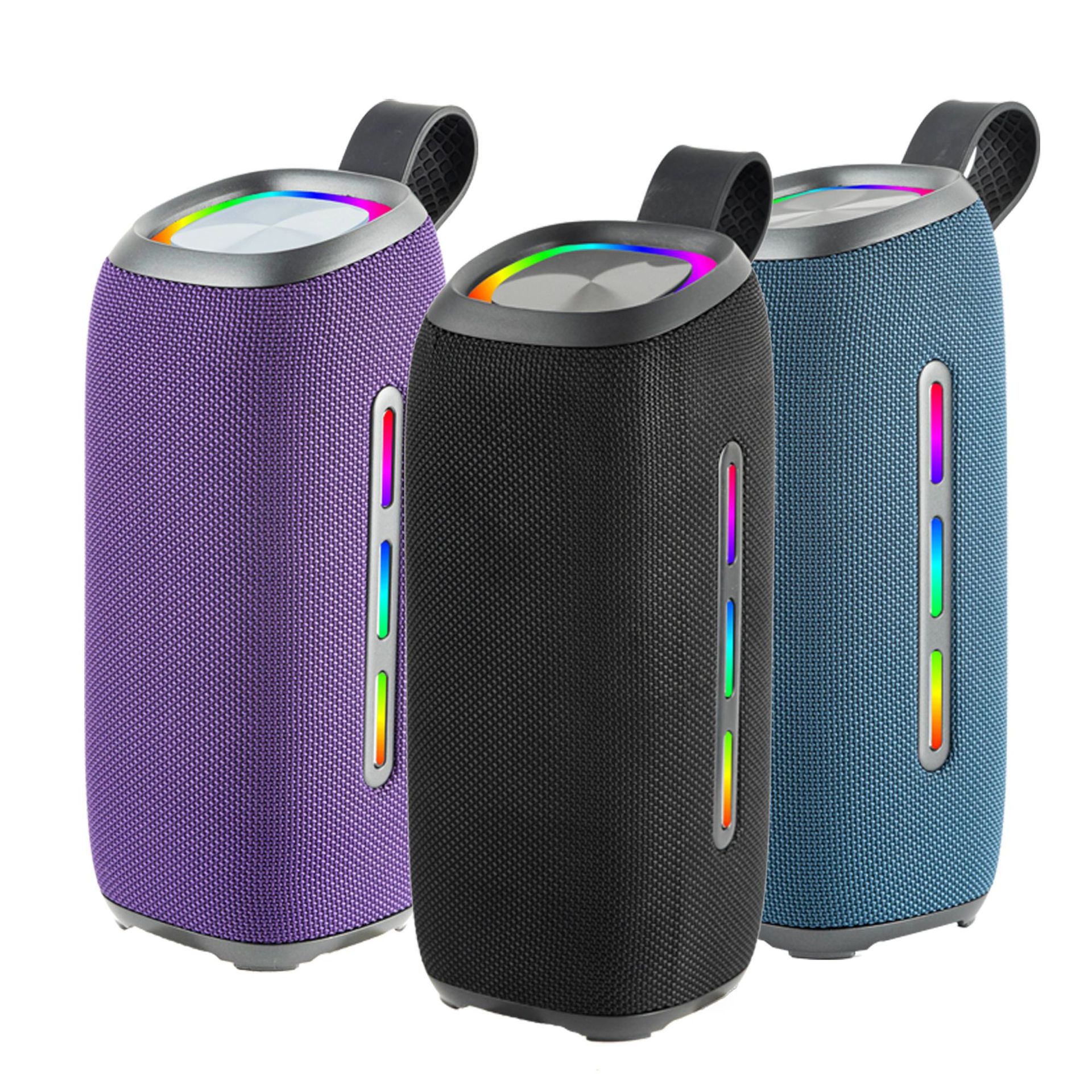 Waterproof Portable Bluetooth Speaker with Dynamic RGB Lights