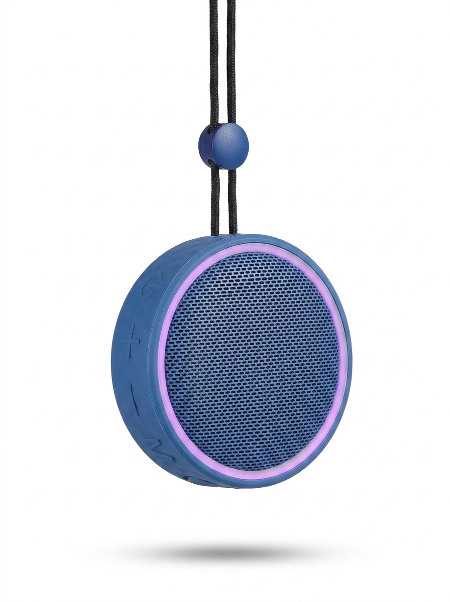 Portable Bluetooth Speaker with RGB Lights & Carry Strap